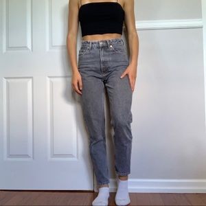 ZARA Grey Mom-Fit Jeans